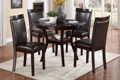 Shankmen 5-Piece Pack Dinette Set in Espresso - 5104 - FAMSA Furniture (TX)
