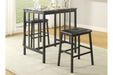 Edgar 3-Piece Pack Counter Height Set in Brown/Black - 5106BK - FAMSA Furniture (TX)