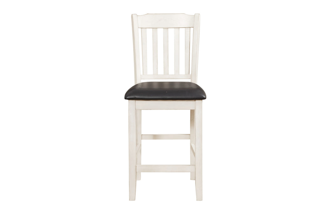 Kiwi 5pc Set (TB+4S) in White/Cherry/Brown - 5162WW-36*5 - FAMSA Furniture (TX)