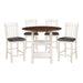 Kiwi 5pc Set (TB+4S) in White/Cherry/Brown - 5162WW-36*5 - FAMSA Furniture (TX)