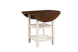 Kiwi Counter Height Drop Leaf Table in White/Cherry - 5162WW-36 - FAMSA Furniture (TX)