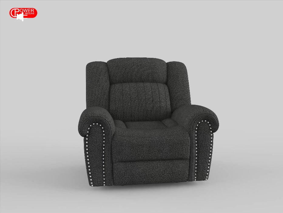 Brennen Power Reclining Chair in Gray - 9204CC-1PW - FAMSA Furniture (TX)
