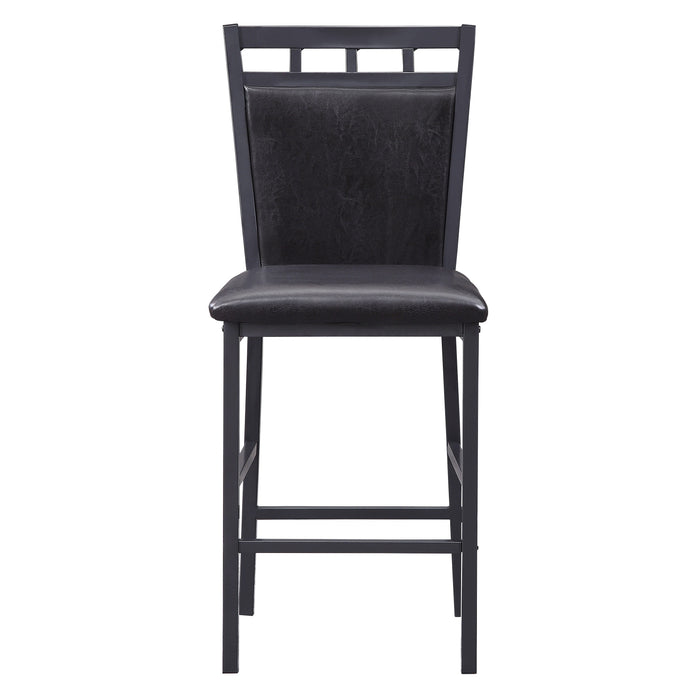 Olney 5-Piece Pack Counter Height Set, Faux Marble Top in Brown/Black - 5275-36 - FAMSA Furniture (TX)