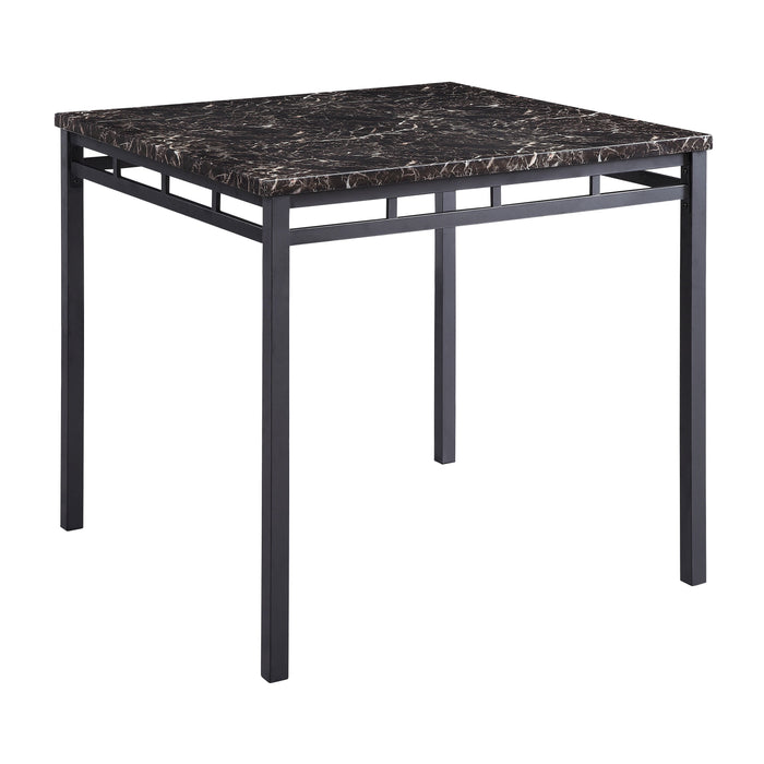 Olney 5-Piece Pack Counter Height Set, Faux Marble Top in Brown/Black - 5275-36 - FAMSA Furniture (TX)
