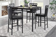 Olney 5-Piece Pack Counter Height Set, Faux Marble Top in Brown/Black - 5275-36 - FAMSA Furniture (TX)