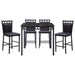 Olney 5-Piece Pack Counter Height Set, Faux Marble Top in Brown/Black - 5275-36 - FAMSA Furniture (TX)