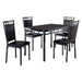 Olney 5-Piece Pack Dinette Set, Faux Marble Top in Brown/Black - 5275 - FAMSA Furniture (TX)