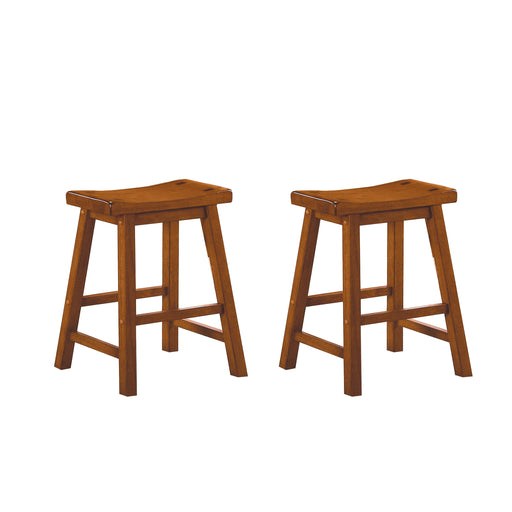Saddleback 18 Dining Stool, RTA in Oak - 5302A-18 - FAMSA Furniture (TX)