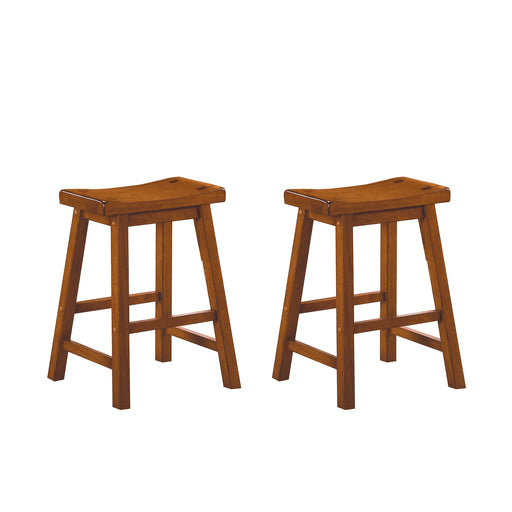 Saddleback 24 Counter Height Stool, RTA in Oak - 5302A-24 - FAMSA Furniture (TX)