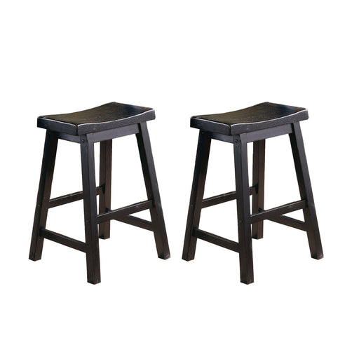 Saddleback 24 Counter Height Stool, RTA in Black - 5302BK-24 - FAMSA Furniture (TX)