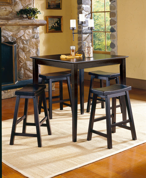 Saddleback 24 Counter Height Stool, RTA in Black - 5302BK-24 - FAMSA Furniture (TX)
