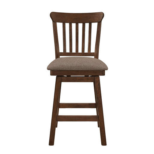 Schleiger Swivel Counter Height Chair in Brown - 5400-24SW - FAMSA Furniture (TX)