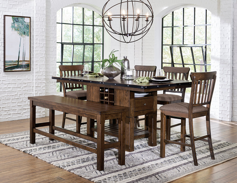 Schleiger Counter Height Chair in Brown - 5400-24 - FAMSA Furniture (TX)