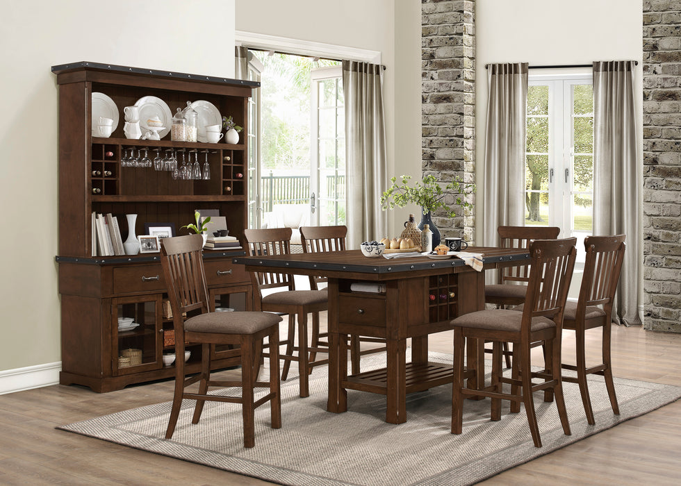 Schleiger Counter Height Chair in Brown - 5400-24 - FAMSA Furniture (TX)