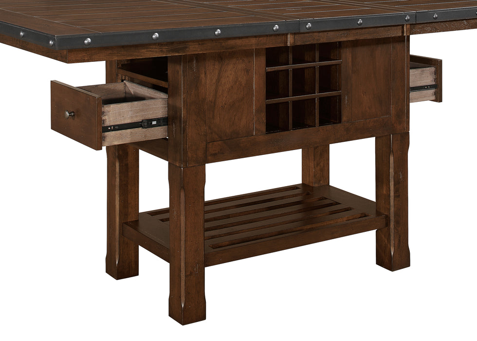 Schleiger 5pc Set (TB+4S) in Brown - 5400-36XL*5SW - FAMSA Furniture (TX)