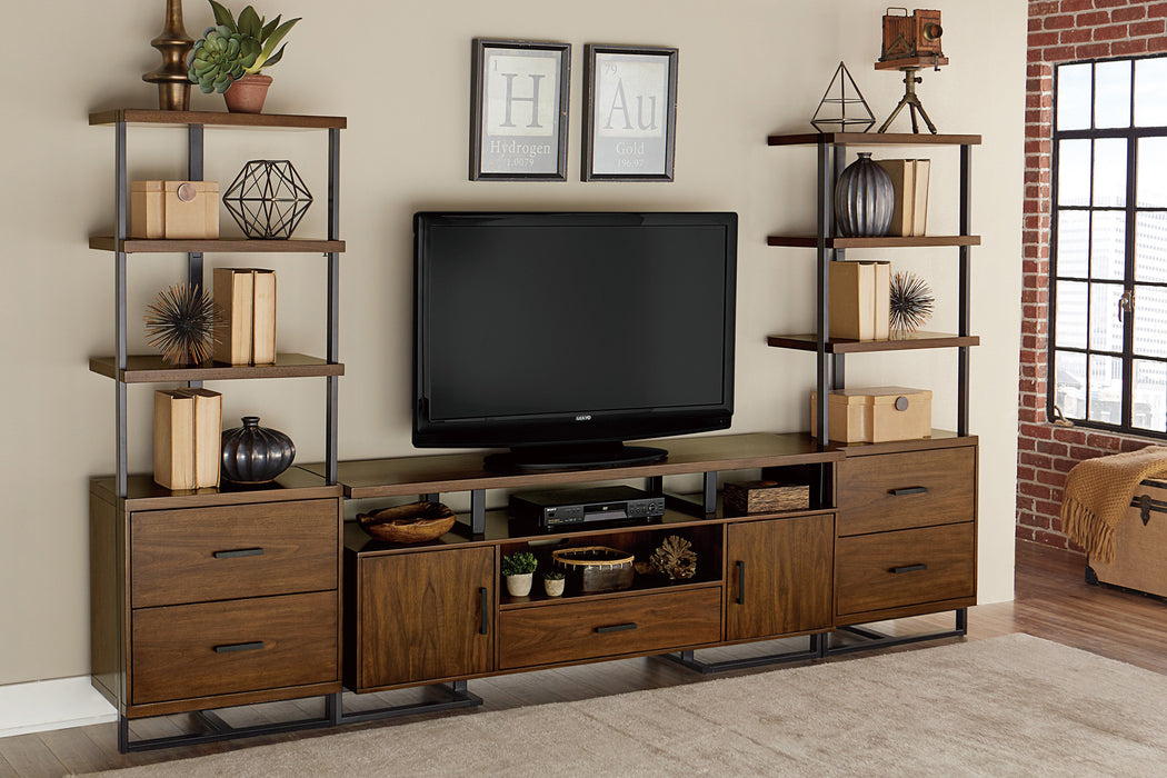 Sedley TV Stand in Black/Brown - 54150RF-68T - FAMSA Furniture (TX)