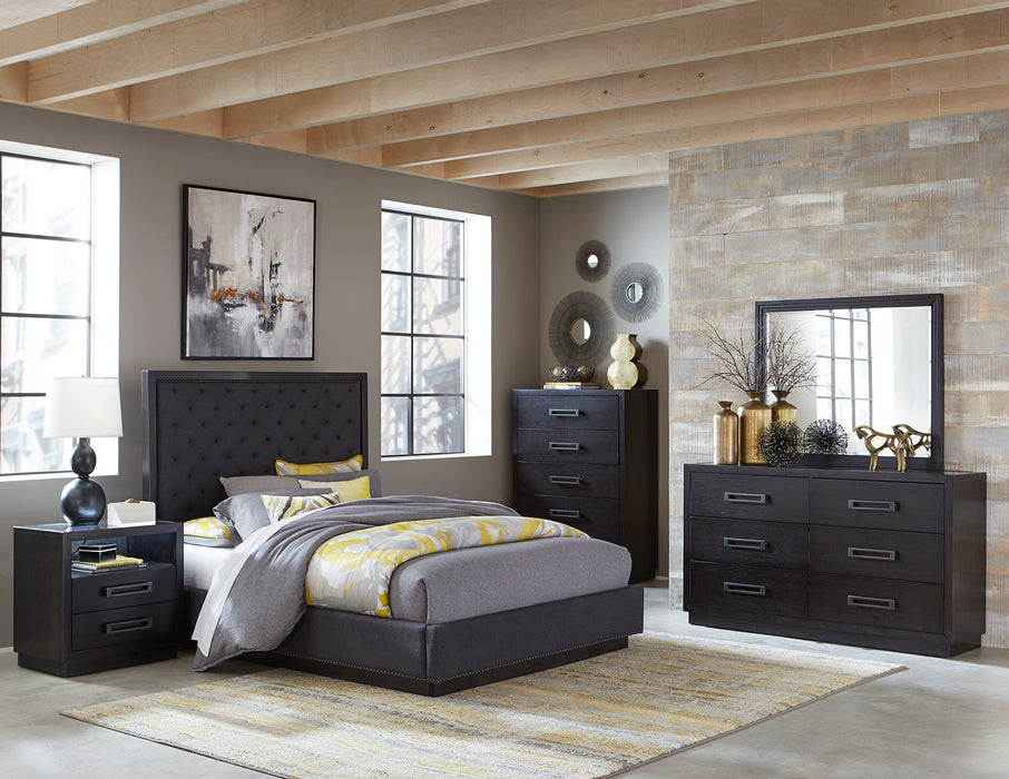 Larchmont Nightstand, LED Lighting in Gray/Transparent - 5424-4 - FAMSA Furniture (TX)