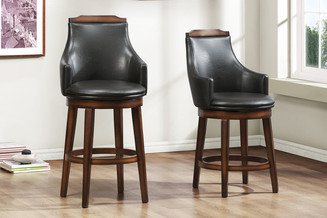 Bayshore Swivel Pub Height Chair in Oak/Brown - 5447-29S - FAMSA Furniture (TX)