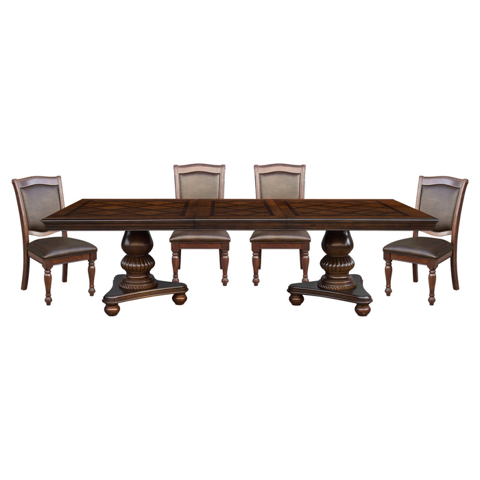 Lordsburg 5pc Set (TB+4S) in Brown/Cherry - 5473-103*5 - FAMSA Furniture (TX)