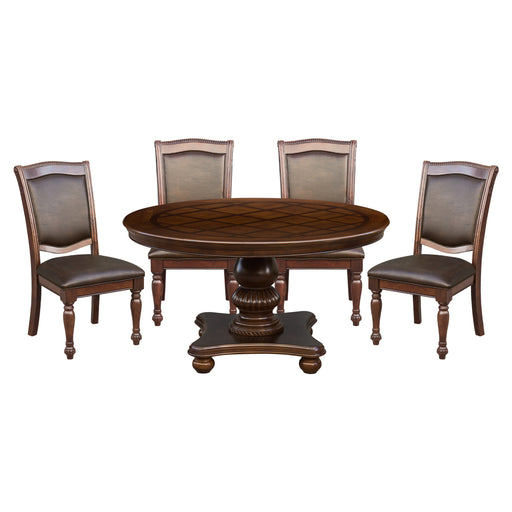 Lordsburg 5pc Set (TB+4S) in Brown/Cherry - 5473-54*5 - FAMSA Furniture (TX)