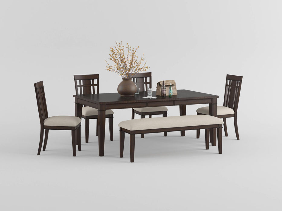 Makah 5pc Set (TB+4S) in Brown/Beige - 5496-78*5 - FAMSA Furniture (TX)