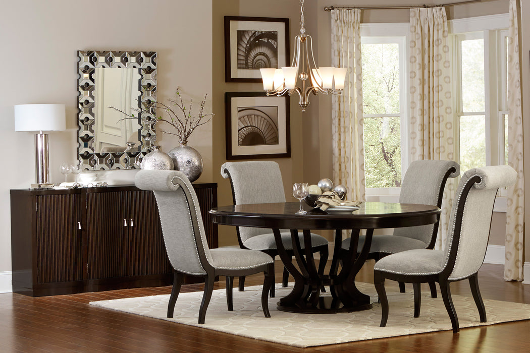 Savion Round/Oval Dining Table in Espresso - 5494-76* - FAMSA Furniture (TX)