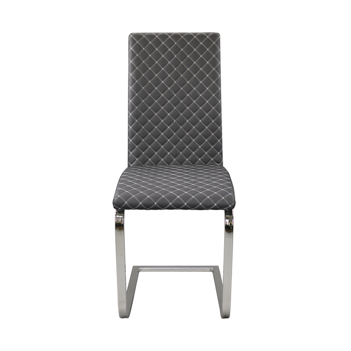 Yannis Side Chair in Gray/Metallic - 5503S - FAMSA Furniture (TX)