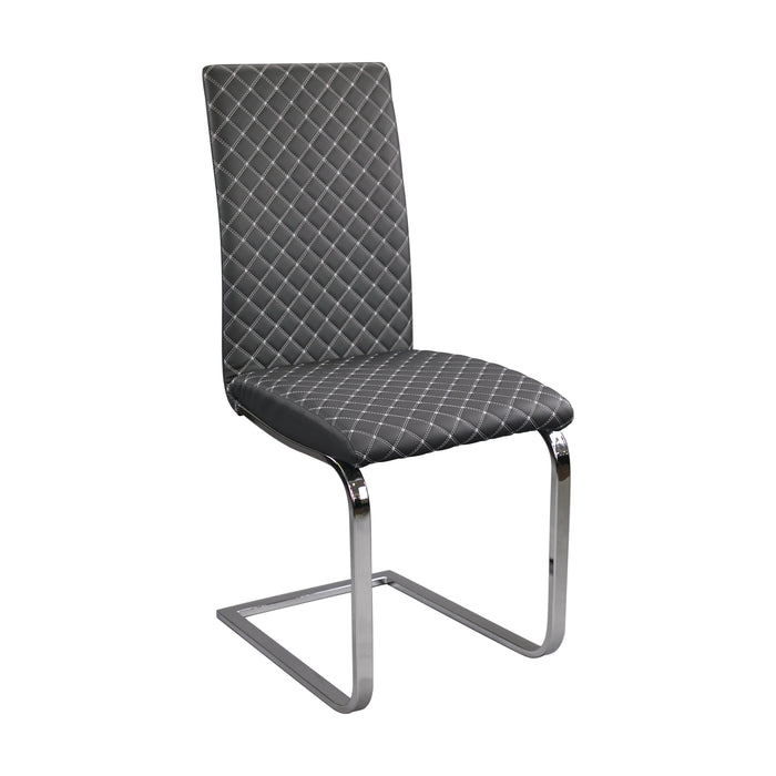 Yannis Side Chair in Gray/Metallic - 5503S - FAMSA Furniture (TX)