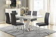 Yannis Side Chair in Gray/Metallic - 5503S - FAMSA Furniture (TX)