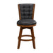 Medford Swivel Counter Height Chair in Black/Chestnut - 5505-24BKS - FAMSA Furniture (TX)