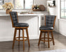 Medford Swivel Counter Height Chair in Black/Chestnut - 5505-24BKS - FAMSA Furniture (TX)