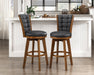 Medford Swivel Pub Height Chair in Black/Chestnut - 5505-29BKS - FAMSA Furniture (TX)
