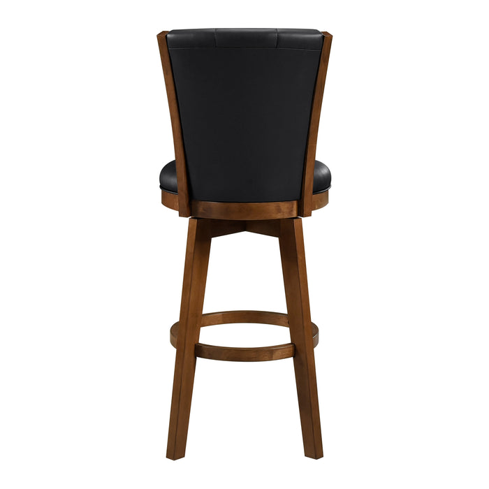 Medford Swivel Pub Height Chair in Black/Chestnut - 5505-29BKS - FAMSA Furniture (TX)