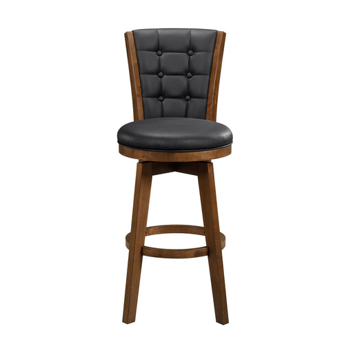 Medford Swivel Pub Height Chair in Black/Chestnut - 5505-29BKS - FAMSA Furniture (TX)