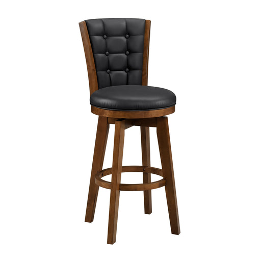 Medford Swivel Pub Height Chair in Black/Chestnut - 5505-29BKS - FAMSA Furniture (TX)