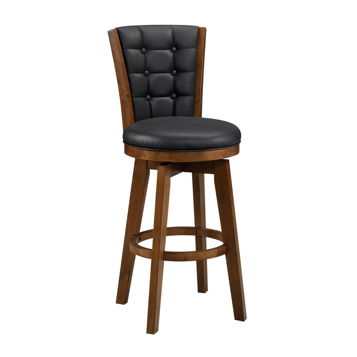 Medford Swivel Pub Height Chair in Black/Chestnut - 5505-29BKS - FAMSA Furniture (TX)