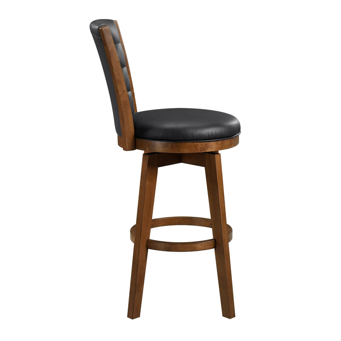 Medford Swivel Pub Height Chair in Black/Chestnut - 5505-29BKS - FAMSA Furniture (TX)