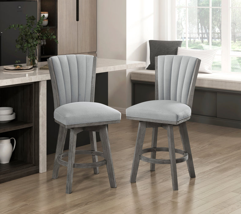 Corvallis Swivel Counter Height Chair in Gray - 5507-24GYS - FAMSA Furniture (TX)