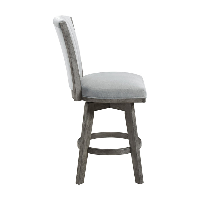 Corvallis Swivel Counter Height Chair in Gray - 5507-24GYS - FAMSA Furniture (TX)