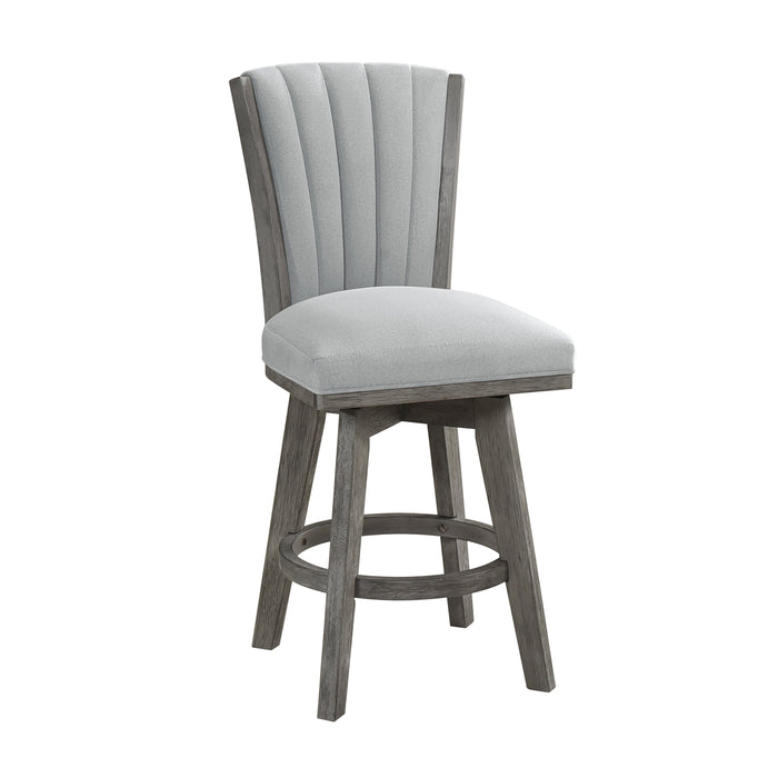 Corvallis Swivel Counter Height Chair in Gray - 5507-24GYS - FAMSA Furniture (TX)
