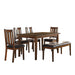 Delmar 6-Piece Pack Dinette Set in Espresso/Black - 5511 - FAMSA Furniture (TX)