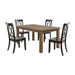 Janina 5pc Set (TB+4S) in Black/Natural - 5516-66*5BKS - FAMSA Furniture (TX)