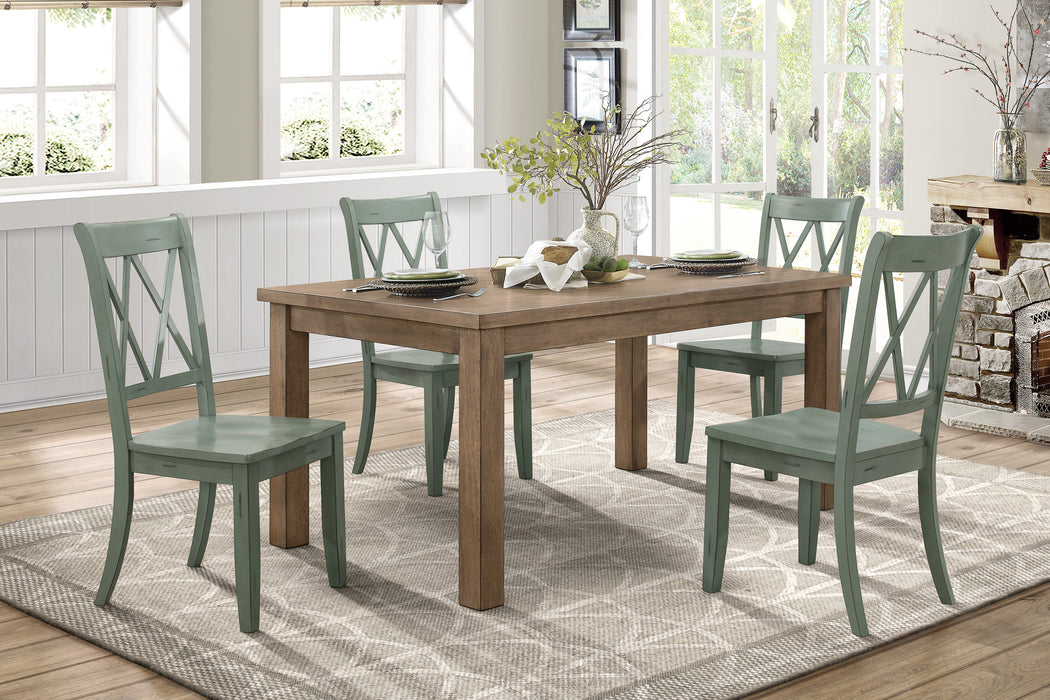 Janina Side Chair, Teal in Teal - 5516TLS - FAMSA Furniture (TX)