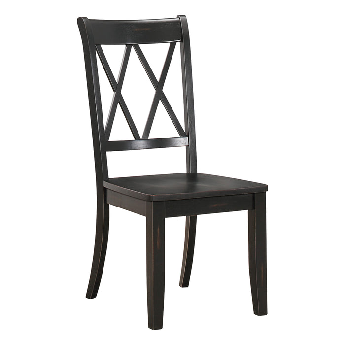 Janina 5pc Set (TB+4S) in Black/Natural - 5516-66*5BKS - FAMSA Furniture (TX)