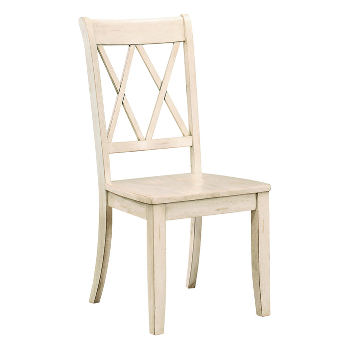 Janina 5pc Set (TB+4S) in Natural/White - 5516-66*5WTS - FAMSA Furniture (TX)