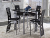 Sona Counter Height Table, Glass Top in Transparent/Gold/Silver/Champagne/Black - 5532-36* - FAMSA Furniture (TX)