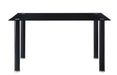 Florian Dining Table, Glass Top in Gold/Silver/Champagne/Transparent/Black - 5538BK* - FAMSA Furniture (TX)