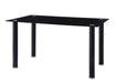 Florian Dining Table, Glass Top in Gold/Silver/Champagne/Transparent/Black - 5538BK* - FAMSA Furniture (TX)