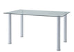 Florian Dining Table, Glass Top in White/Transparent/Gold/Silver/Champagne - 5538W* - FAMSA Furniture (TX)