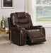 Braylon Brown PU Recliner (Power Motion) - FAMSA Furniture (TX)